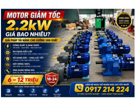 Motor Giảm Tốc 2.2kW Giá Bao Nhiêu? Giải Pháp Tải Nặng Cho Xưởng Sản Xuất