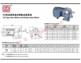 Motor giảm tốc 3.7kw-10s-ch40