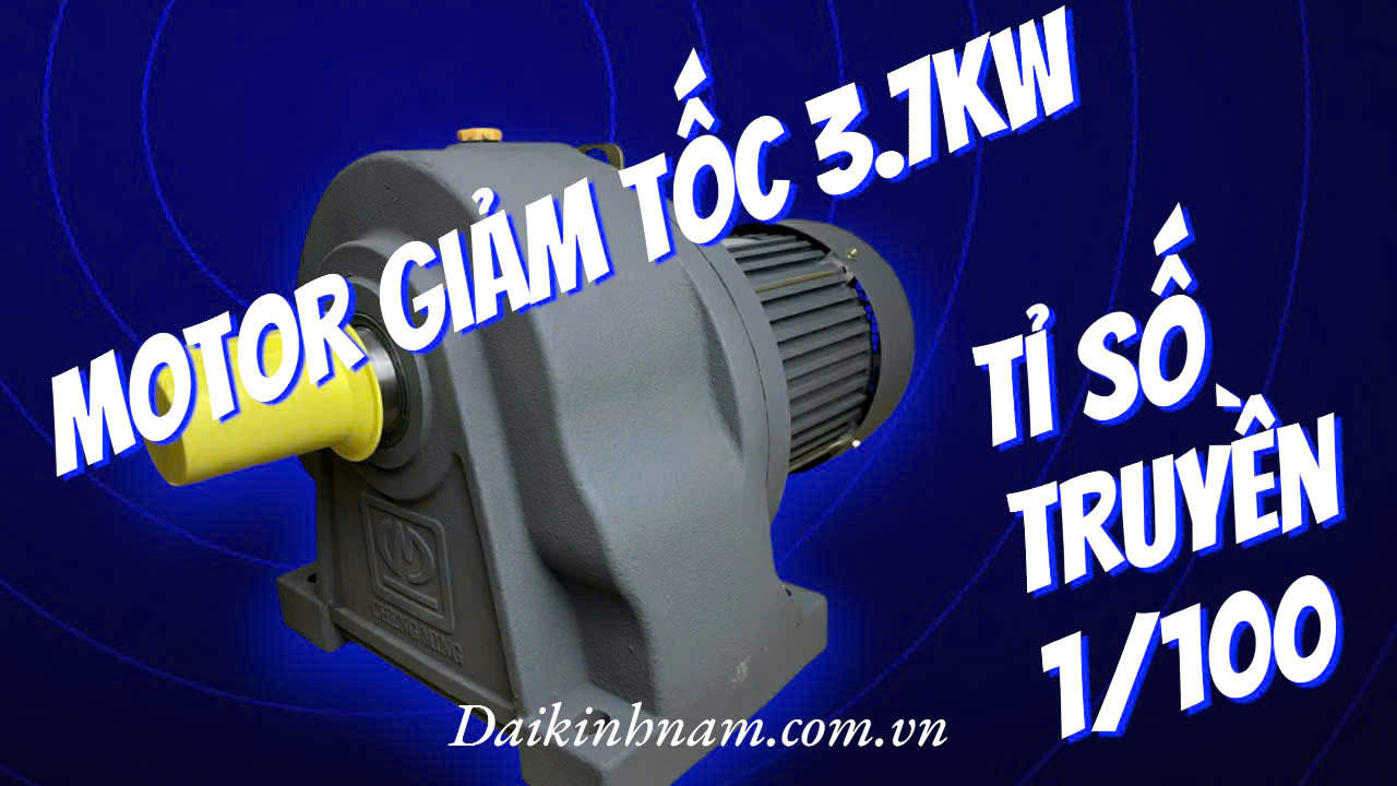 motor giảm tốc 3.7KW tỉ số truyền 1/100